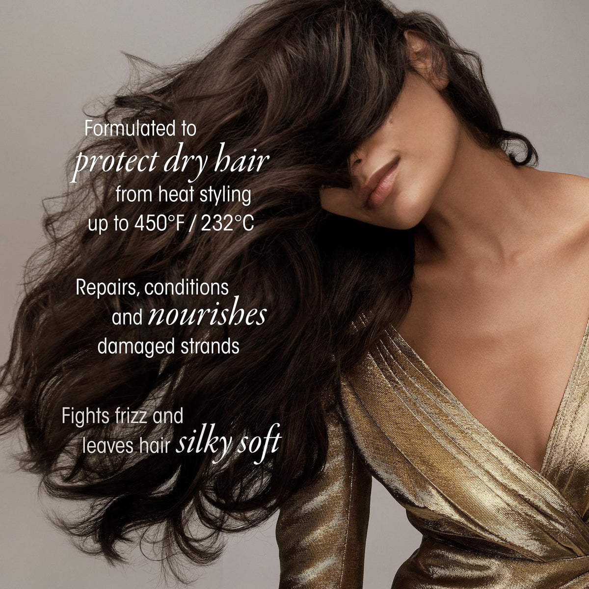 Oribe Gold Lust mist cloud texture illustrating lightweight spray benefit