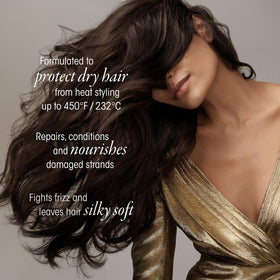 Oribe Gold Lust mist cloud texture illustrating lightweight spray benefit