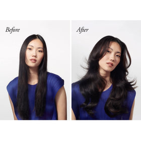 Oribe Grandiose in-hand application demonstrating even distribution for fuller hair