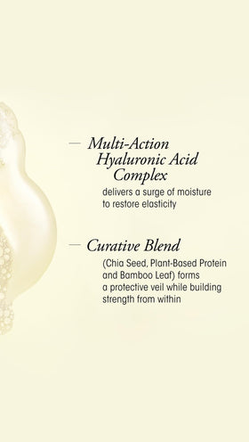 Oribe bottle cap and label detail emphasizing premium formulation and clarity