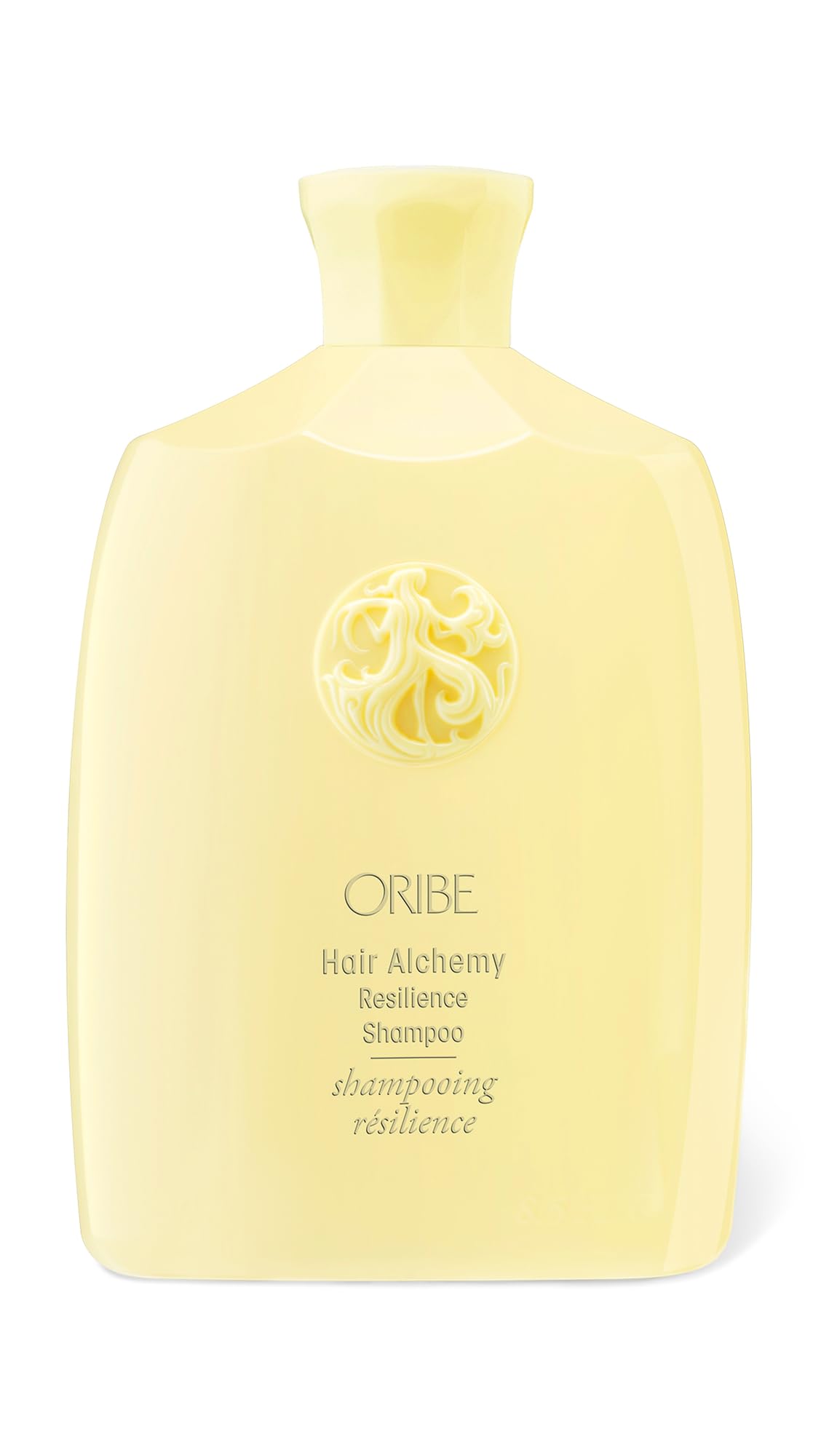 Oribe bottle front packaging showing product and benefit of strengthening