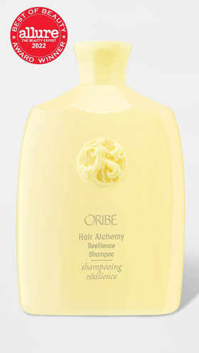 Oribe pump dispenser close-up highlighting controlled product dispensing and convenience
