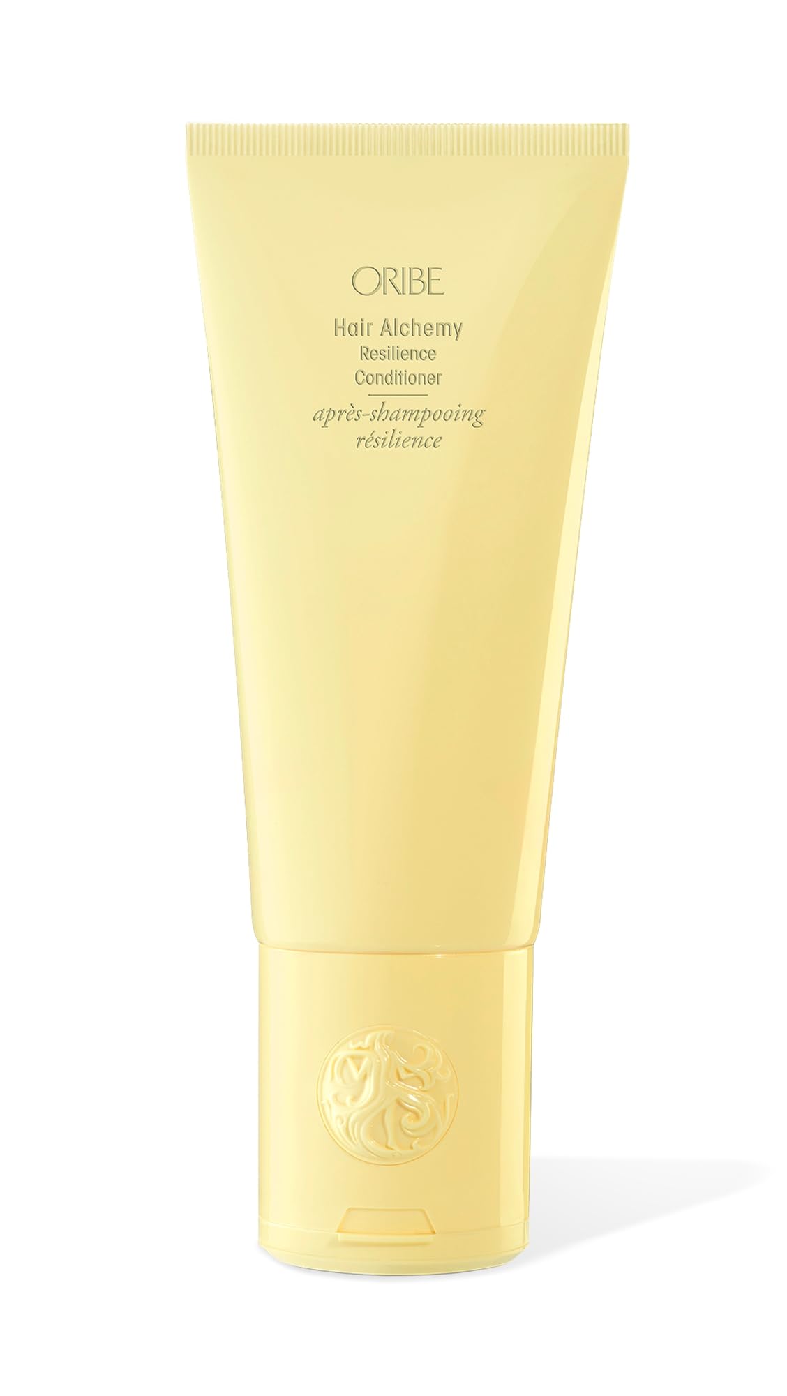 Oribe front packaging showing conditioner and elegant branding benefits hydration