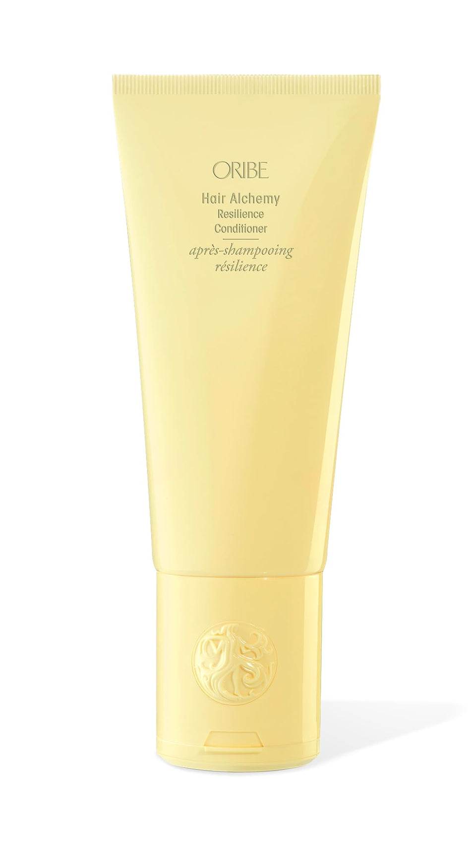 Oribe front packaging showing conditioner and elegant branding benefits hydration