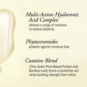 ORIBE treatment serum drop close-up demonstrating fast absorption and heat protection
