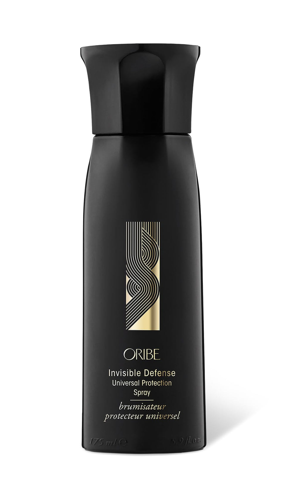 Oribe Invisible Defense front bottle view showing elegant pump and branding for lightweight protection