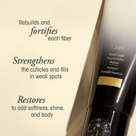 ORIBE being applied to hair ends to repair damage and improve manageability