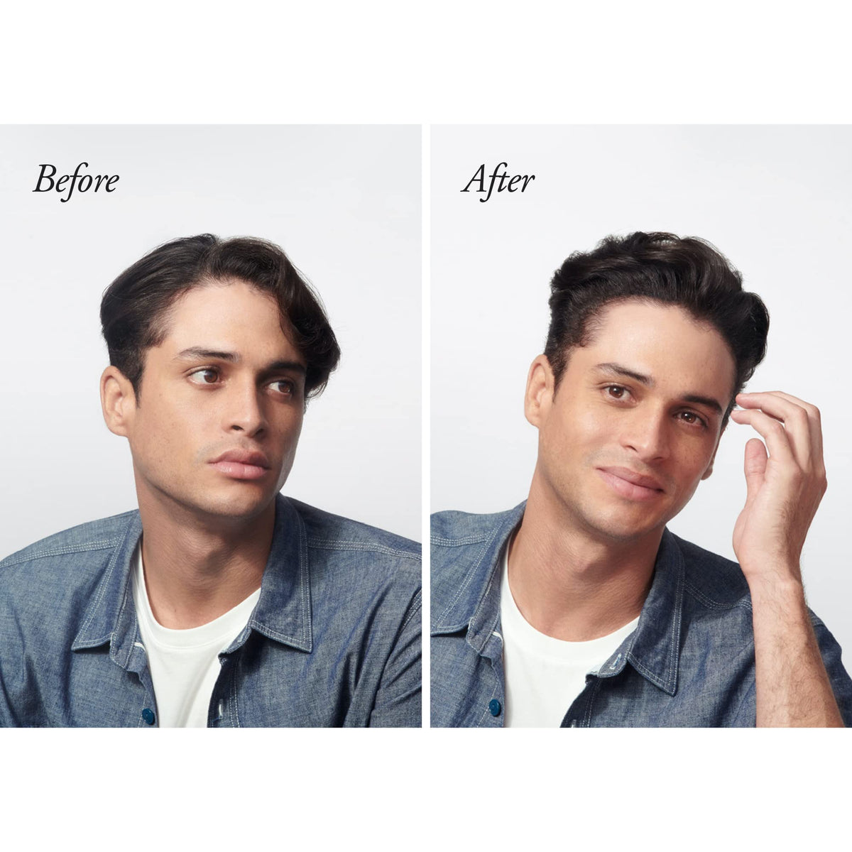 Oribe styled hair lifestyle shot illustrating defined texture and soft shine