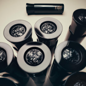 ORIBE bottle on vanity for lifestyle appeal and grooming ease