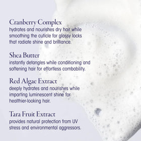 Oribe Run-Through foam texture close-up demonstrating gentle lather and slip