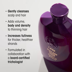 Oribe shampoo lather texture close-up showing gentle foam and cleansing efficacy