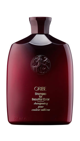 Oribe front bottle showing product and brand, highlights color protection
