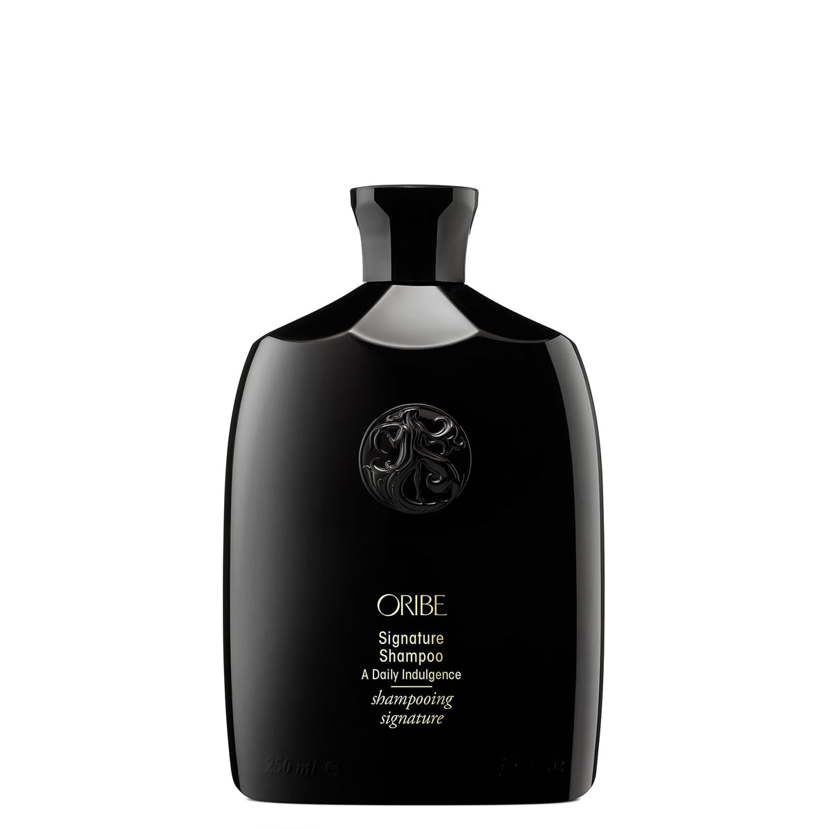 Oribe Signature Shampoo front bottle showing elegant packaging and premium presentation