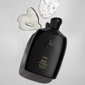 Oribe Signature Shampoo ingredient label close-up showing clean, professional formulation