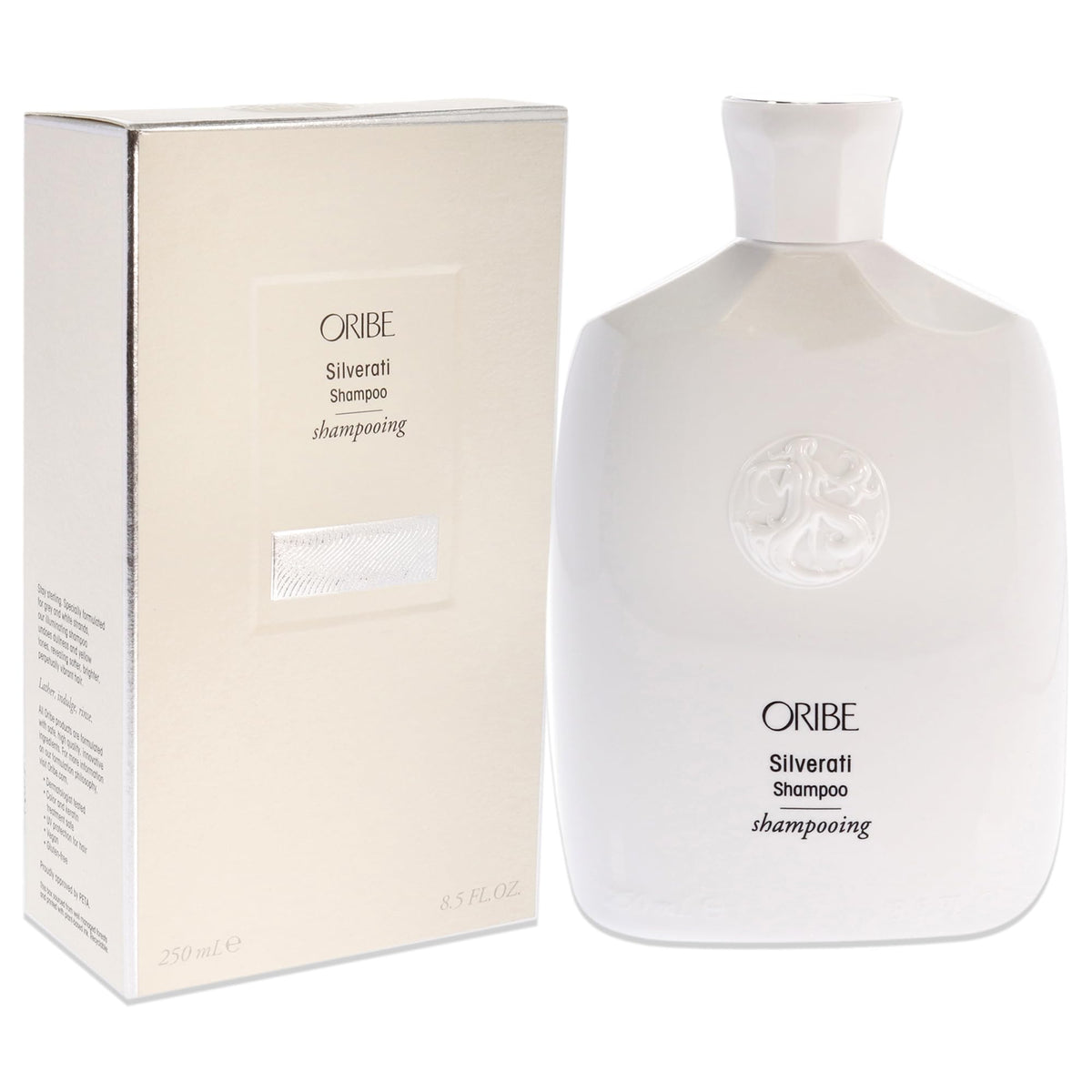 Oribe Silverati texture close-up showing violet-tinted formula for toning