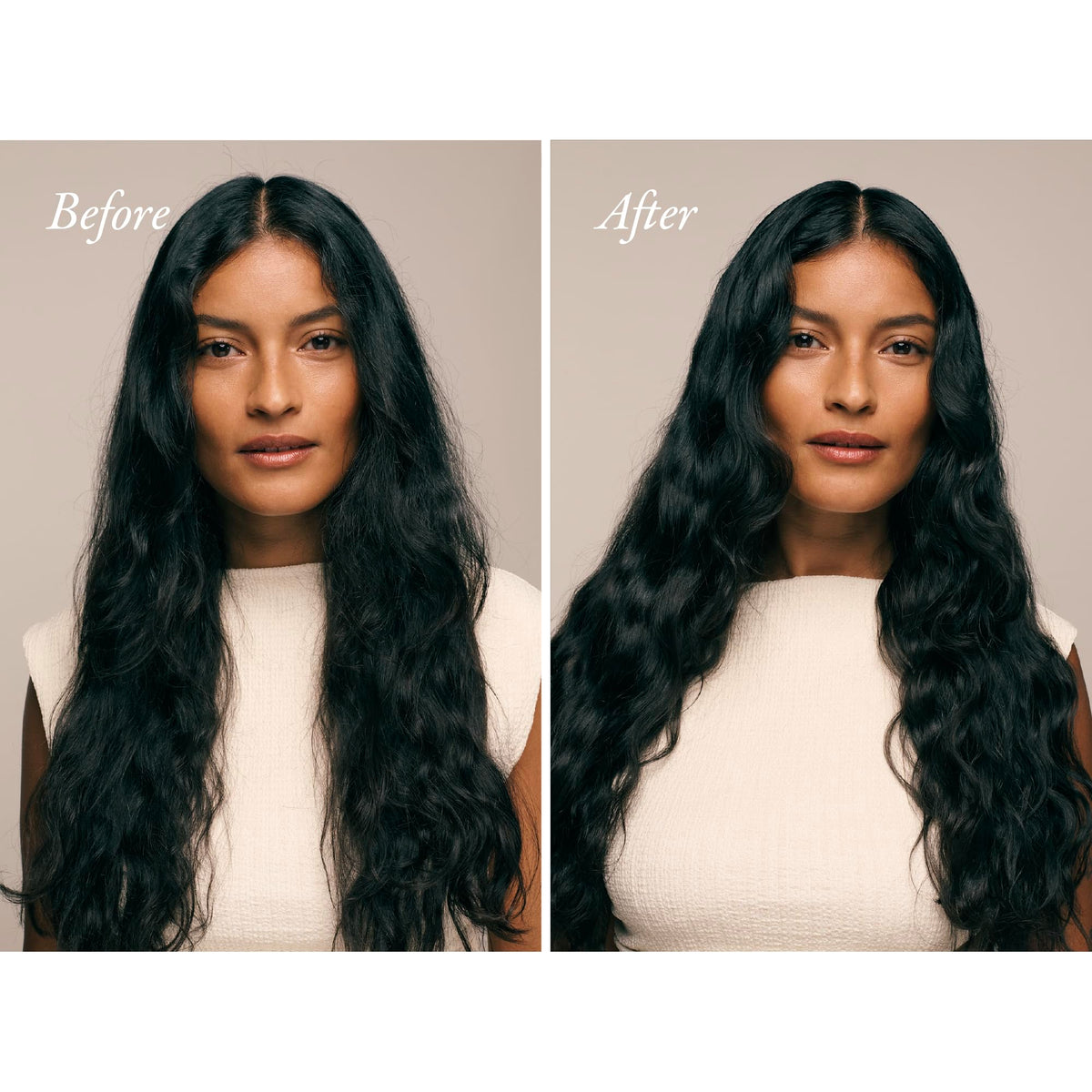 Oribe nozzle close-up showing fine mist for easy, even application