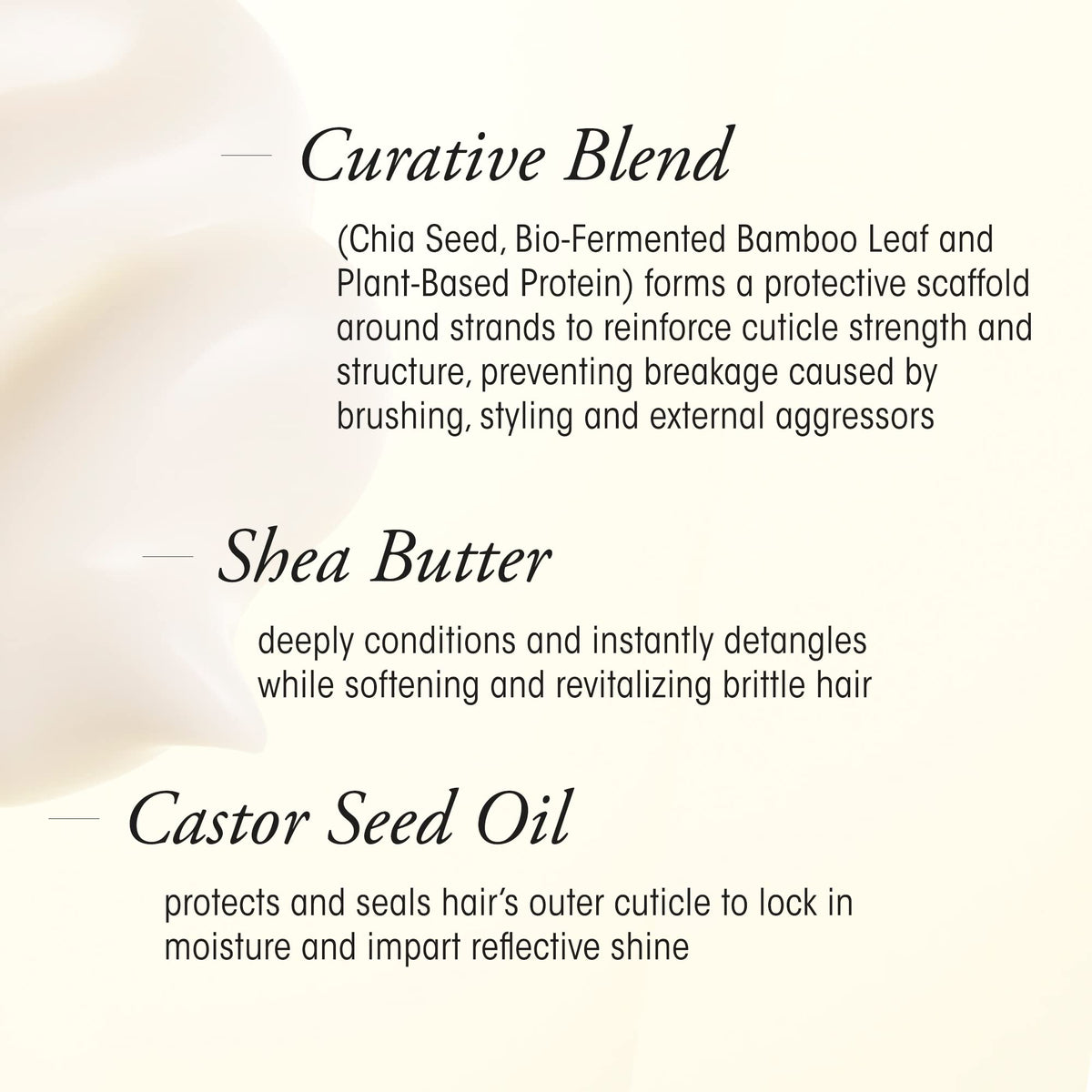 Oribe chia seed ingredient close-up highlighting strengthening benefit