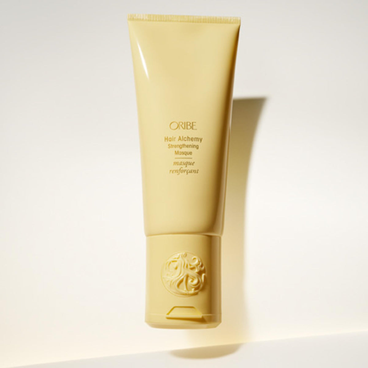 Oribe label close-up showing key claims and scent detail benefit