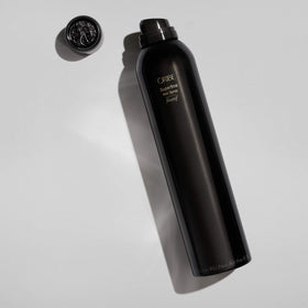 Oribe Superfine texture close-up on hair strands showing soft luminous finish