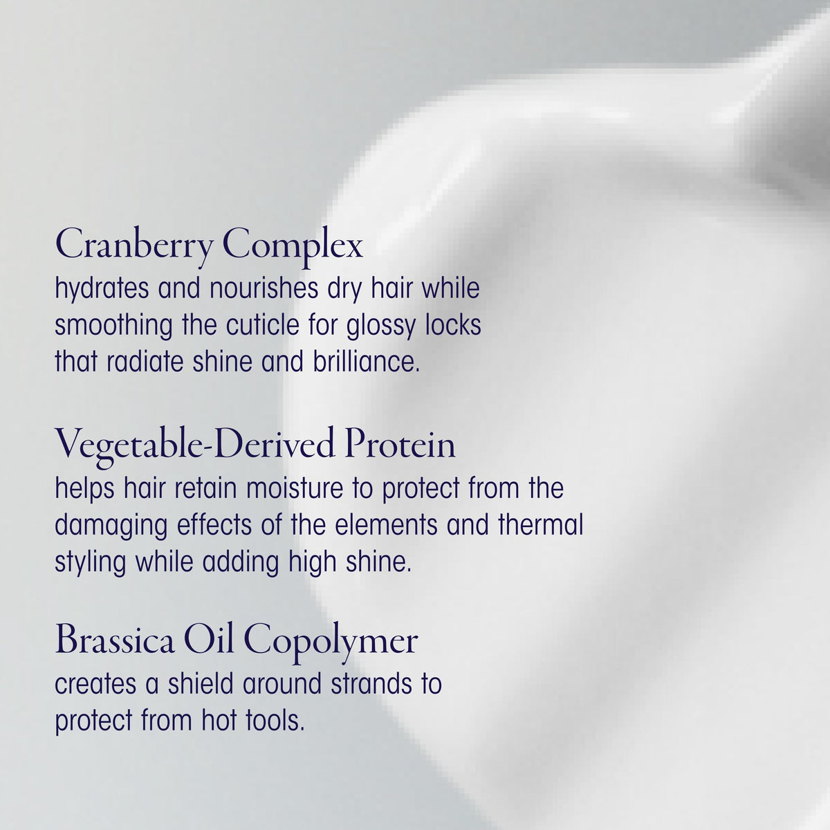 Oribe Supershine applied to damp hair demonstrating easier styling