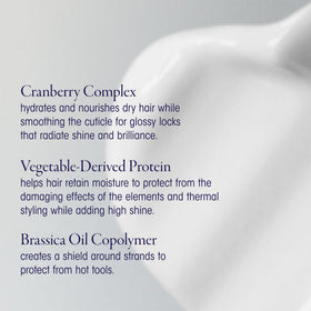 Oribe Supershine applied to damp hair demonstrating easier styling