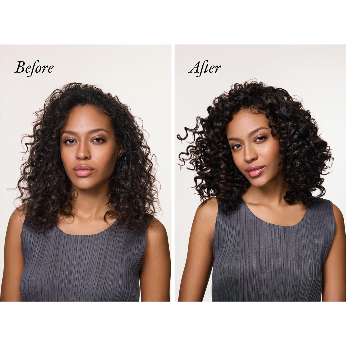 Oribe Supershine held in hand to show 1.7oz size and practical travel-friendly benefit
