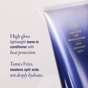 Oribe Supershine cream texture close-up highlighting lightweight glide