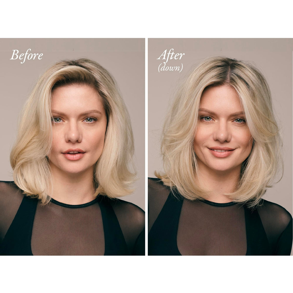 ORIBE close-up sprayer detail highlighting mess-free powder delivery