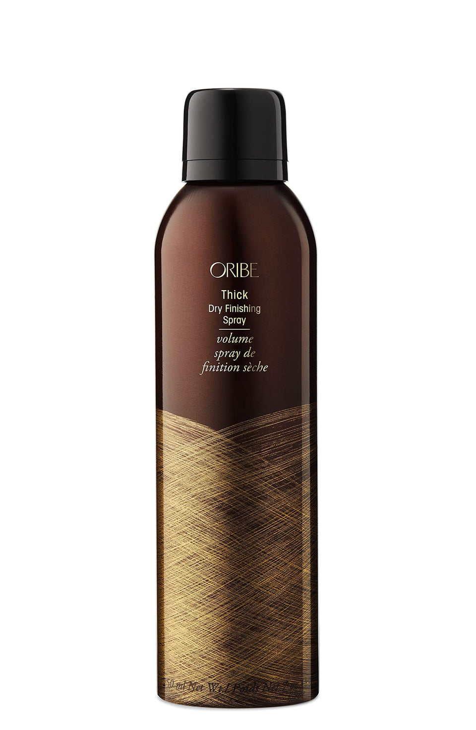 Oribe Thick Dry Finishing Spray front view showing product and luxury design, adds instant volume