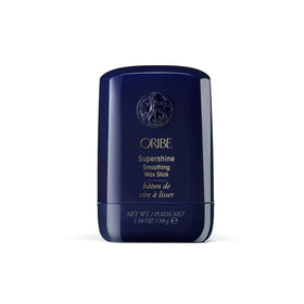 ORIBE front packaging of the Supershine Smoothing Wax Stick shows compact design and brand