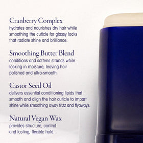 ORIBE ingredient label close-up highlighting castor seed oil and cranberry complex benefits