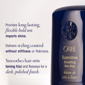ORIBE applying wax stick to hairline to tame flyaways and refine edges