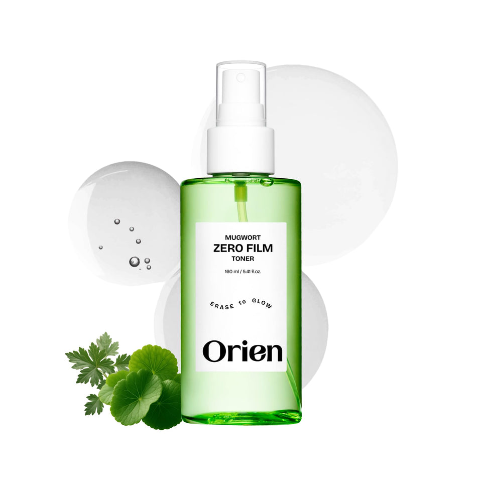 Orien front packaging showing bottle and calming design benefits