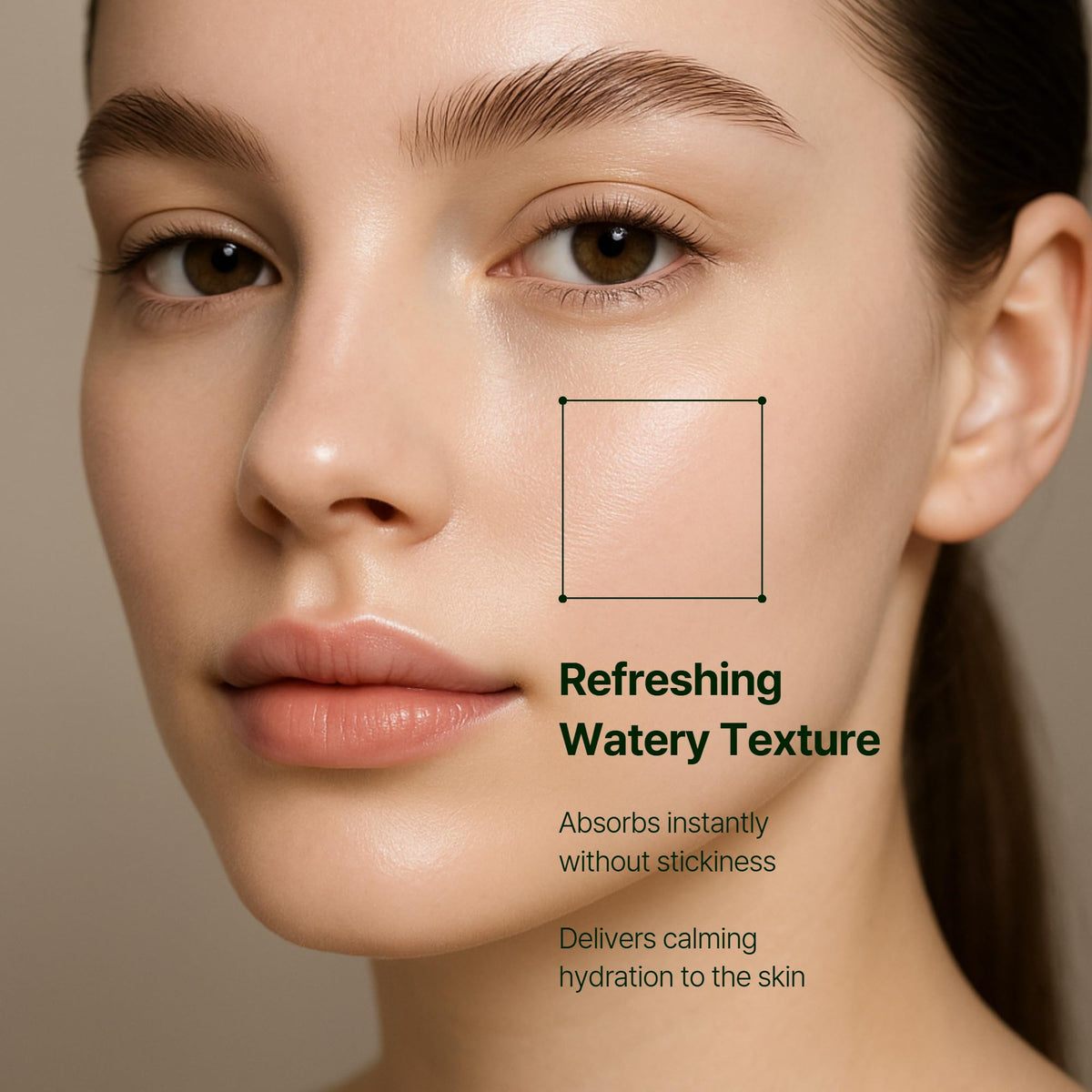 Orien toner texture on skin absorbed quickly with non-sticky benefit