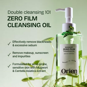 Hand applying Orien oil showing effective makeup breakdown and comfort