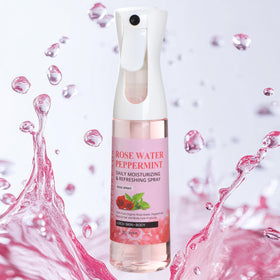 Orientdreads rose water splash texture, highlights natural hydration ingredient benefit