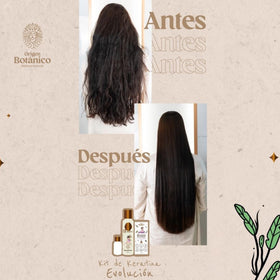 Origen Botánico next to a ruler scale comparison showing 250ml size and travel-friendly volume benefit