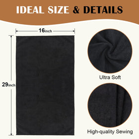 Orighty towel used drying hair showing fast absorbency benefit