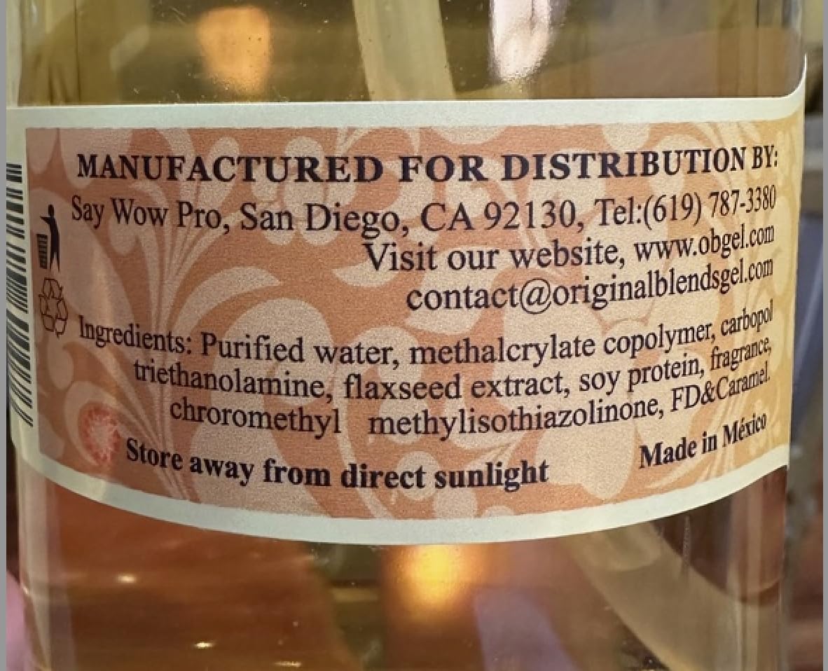 Original Blends 17.25oz bottle next to common items showing size and value