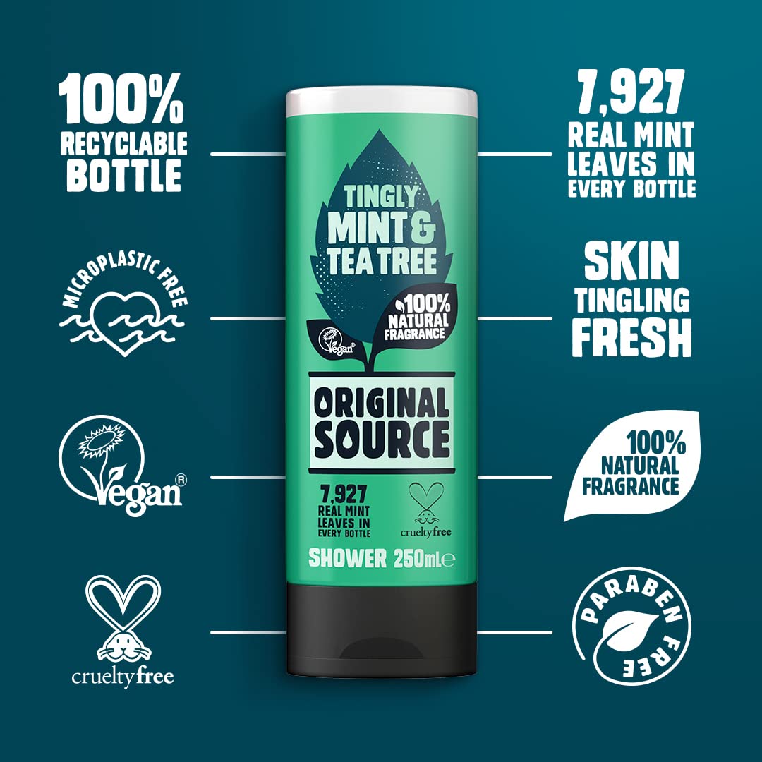 Original Source bottle close-up displaying cap and label clarity