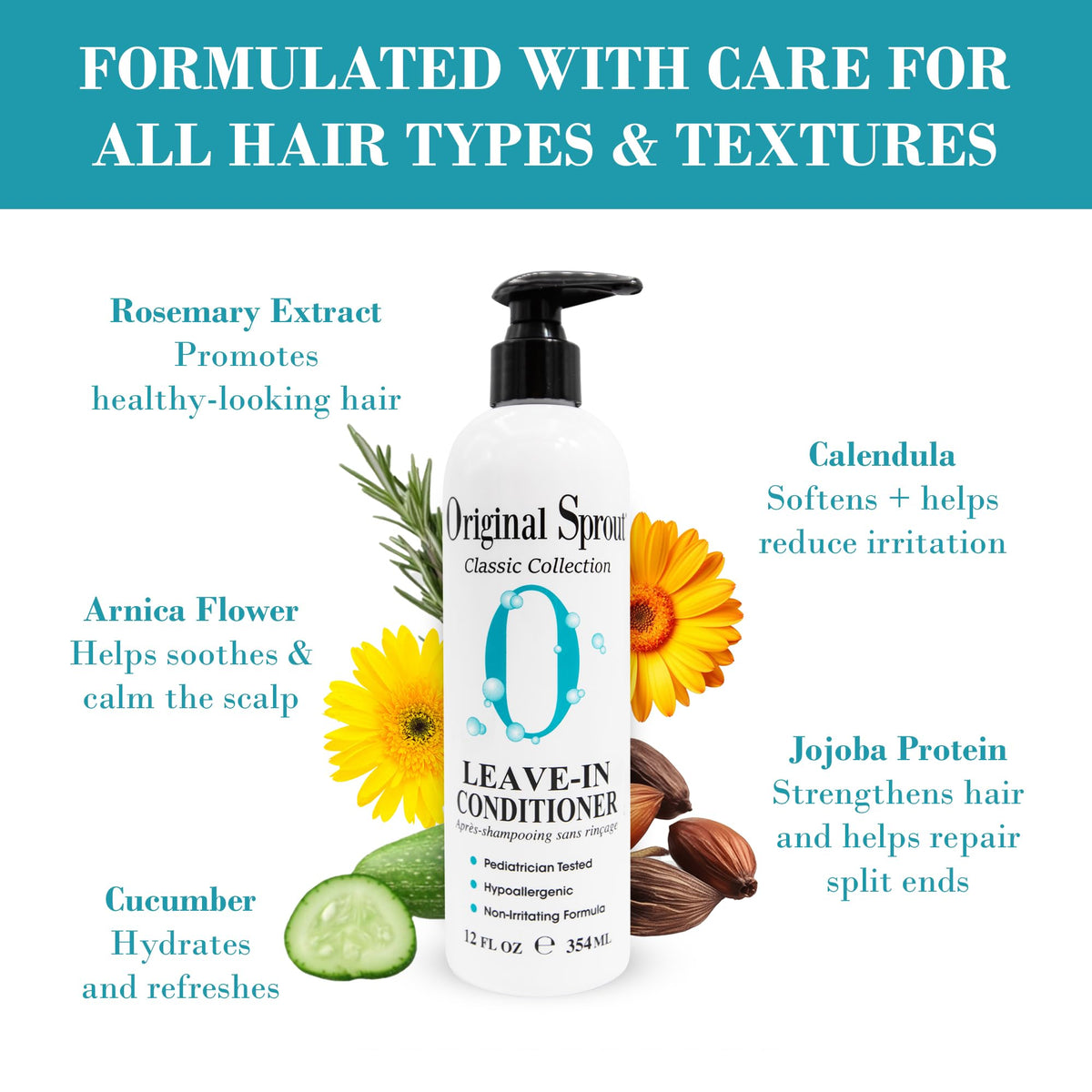 Original Sprout being applied to wet hair to detangle and protect before swimming