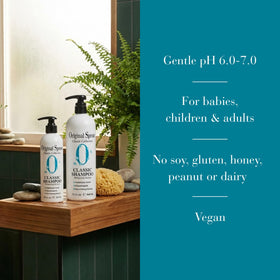 Original Sprout bottle beside common items showing 32 oz family-size convenience