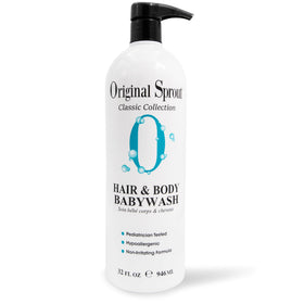 Original Sprout front bottle 32 oz showing full product and calming design benefits gentle cleansing