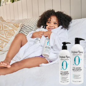Original Sprout shampoo in bathroom setting showcasing daily-use lifestyle benefit