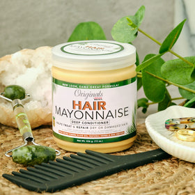 Originals by Africa's Best being applied to wet hair, detangles and softens benefit