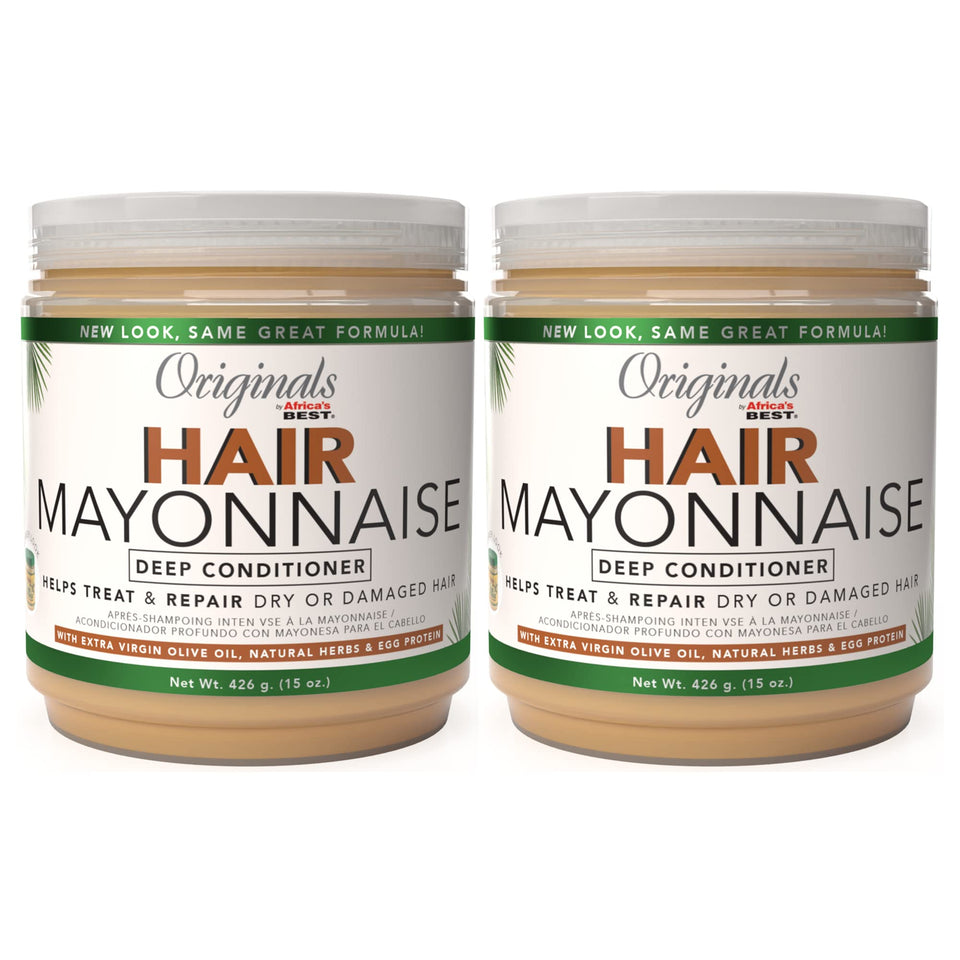 Originals by Africa's Best two 15 oz jars shown front, long-lasting supply benefit
