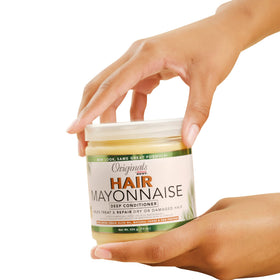Originals by Africa's Best olive oil and egg protein ingredients displayed, nourishing benefit