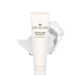 Origins front packaging showing bottle and branding, conveys reliability
