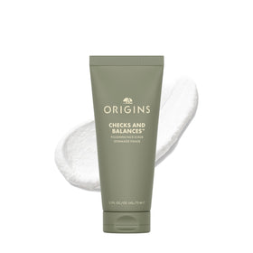 Origins front packaging showing product tube and clear benefits
