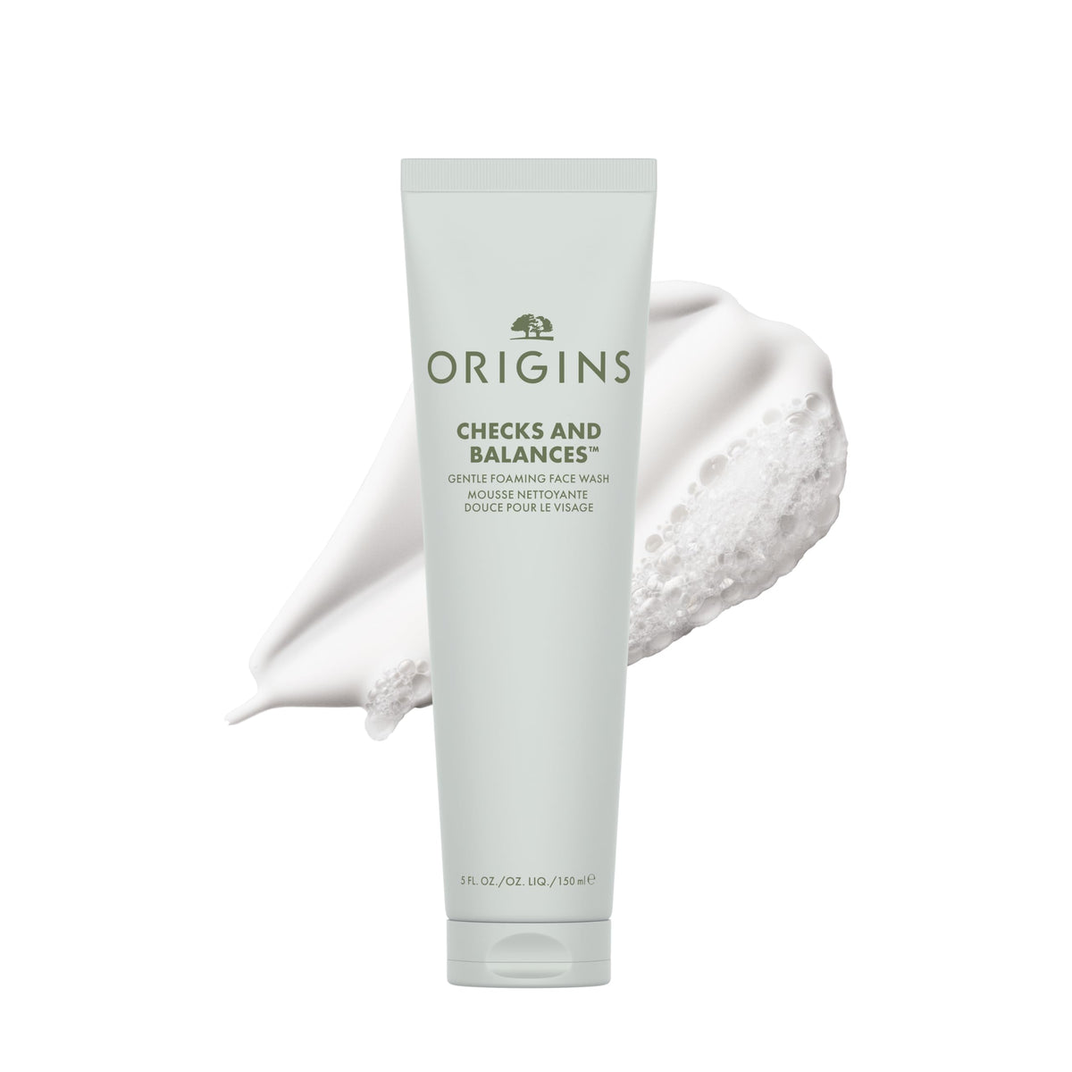 Origins front packaging showing bottle and product name for clear identification and trust